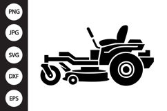 Zero Turn Lawn Mower Silhouette SVG Product Image 1