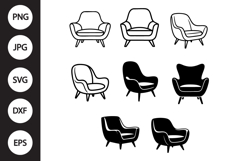 Modern Lounge Chair SVG Product Image 1