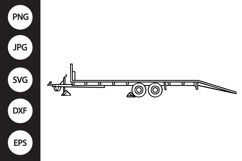 Car Hauler Trailer SVG Product Image 1