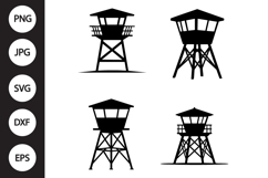 Watch Tower SVG, Watch Tower Clipart Product Image 1