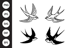 Swallow SVG, Swallow Clipart Product Image 1