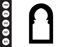 Arabic Window Silhouette SVG Product Image 1