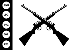 Crossed Hunting Rifles SVG Product Image 1