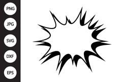 Comic Speech Bubble SVG Product Image 1