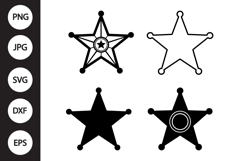 Sheriff Badge SVG, Sheriff Badge Clipart Product Image 1