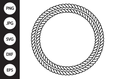 Rope Circle with Double Border SVG Product Image 1