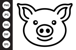 Pig Head SVG Product Image 1