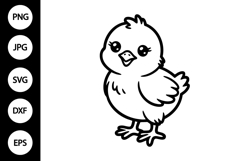 Chick Outline SVG, Coloring Page Product Image 1