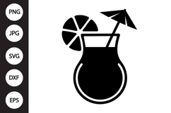 Tropical Cocktail Glass SVG Product Image 1
