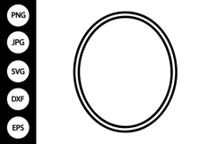 Oval Double Frame SVG Product Image 1