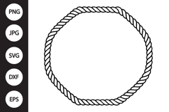 Rope Hexagon Frame SVG Product Image 1