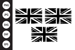 Distressed UK Flag SVG, Distressed UK Flag Clipart Product Image 1