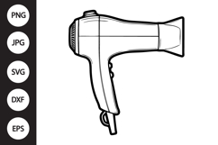 Hair Dryer SVG Product Image 1