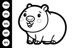 Cute Capybara SVG Product Image 1