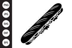 Baguette Sandwich SVG Product Image 1