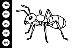 Ant Outline SVG, Coloring Page Product Image 1