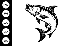 Tarpon Fish Outline SVG Product Image 1