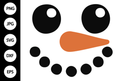 Snowman Face SVG Product Image 1