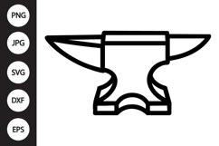 Anvil Outline SVG, Coloring Page Product Image 1