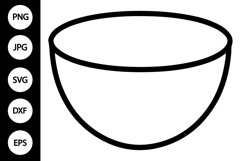 Outline Bowl SVG, Coloring Page Product Image 1