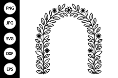 Arch Floral Frame SVG Product Image 1