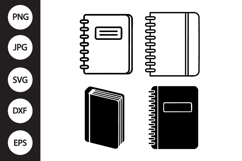 Notebook SVG, Notebook Clipart Product Image 1