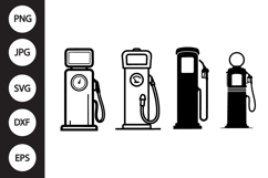 Old Gas Pump SVG, Old Gas Pump Clipart Product Image 1