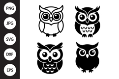 Cute Owl SVG, Cute Owl Clipart Product Image 1