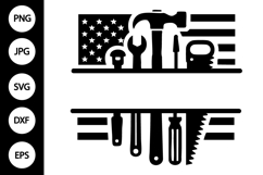 Split Monogram Repair Tools SVG Product Image 1