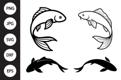 Japanese Fish SVG, Japanese Fish Clipart Product Image 1
