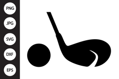 Golf Club &amp; Ball SVG Product Image 1
