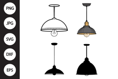 Industrial Pendant Light SVG Product Image 1