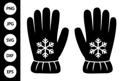 Silhouette Winter Gloves SVG Product Image 1