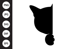 Peeking Cat SVG Product Image 1