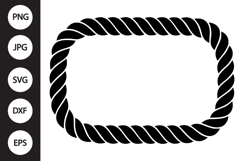 Rope Rectangle Frame SVG Product Image 1