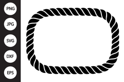 Rope Rectangle Frame SVG Product Image 1
