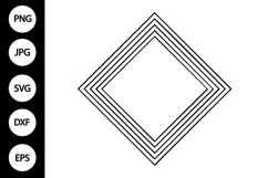 Rotated Square Frame SVG Product Image 1