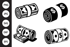 Money Roll SVG, Money Roll Clipart Product Image 1