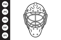 Hockey Goalie Mask SVG Product Image 1