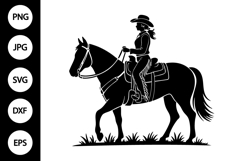 Cowgirl Rider SVG Product Image 1