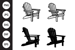Adirondack Chair SVG, Adirondack Chair Clipart Product Image 1