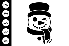 Snowman Face SVG Product Image 1