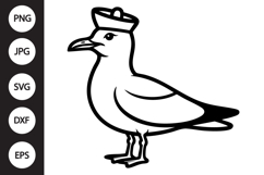 Sailor Seagull SVG Product Image 1
