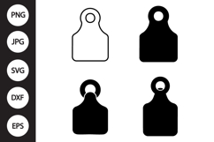Cow Tag SVG, Cow Tag Clipart Product Image 1
