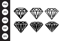 Geometric Diamond SVG, Geometric Diamond Clipart Product Image 1