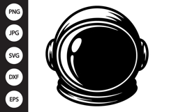 Astronaut Helmet Silhouette SVG Product Image 1