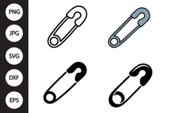 Safety Pin SVG, Safety Pin Clipart Product Image 1