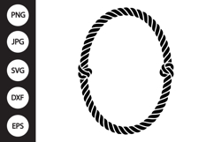 Rope Oval Frame SVG Product Image 1