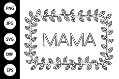 Floral Mama Frame SVG Product Image 1