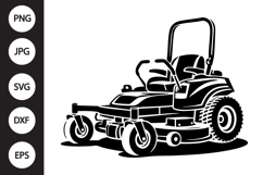 Zero Turn Lawn Mower Silhouette SVG Product Image 1